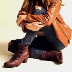 Spring Step L'Artiste Belgard Women's Brown Ankle Boots - Size 37 with box